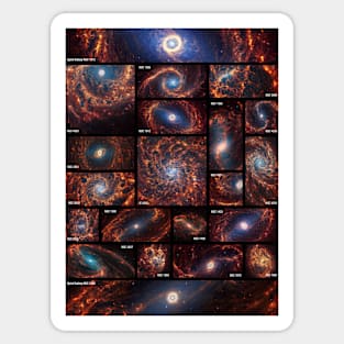 JWST 19+2 Spiral Galaxies Sticker